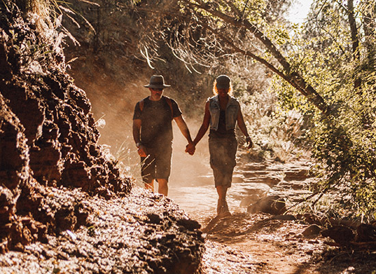 Couple walking