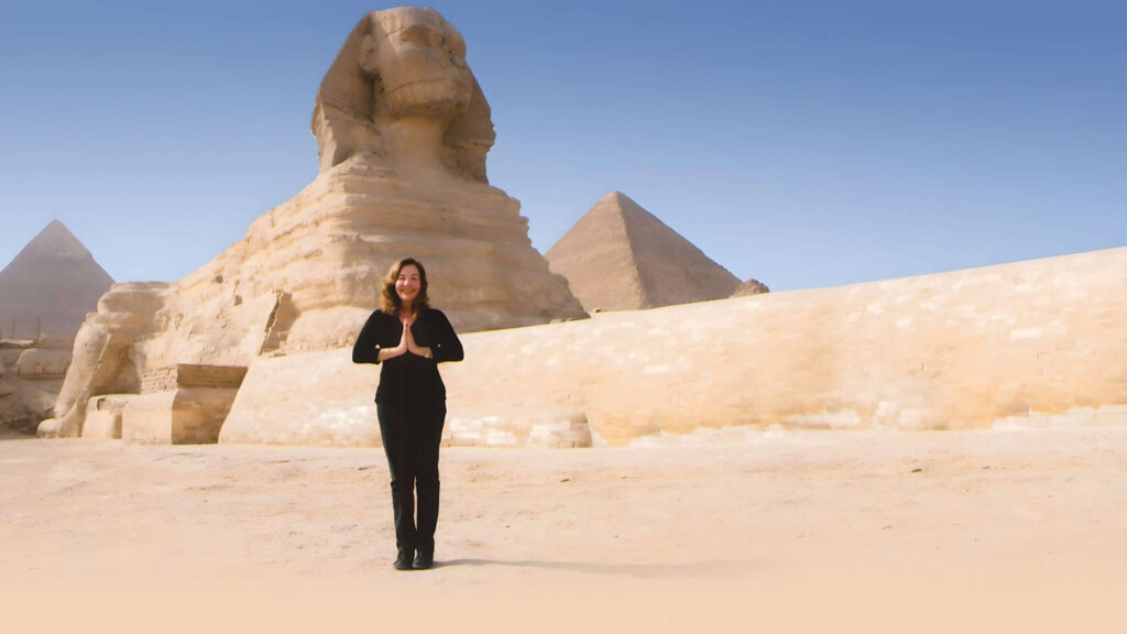 debra-at-egyptian-sphinx Debra at Egyptian Sphinx