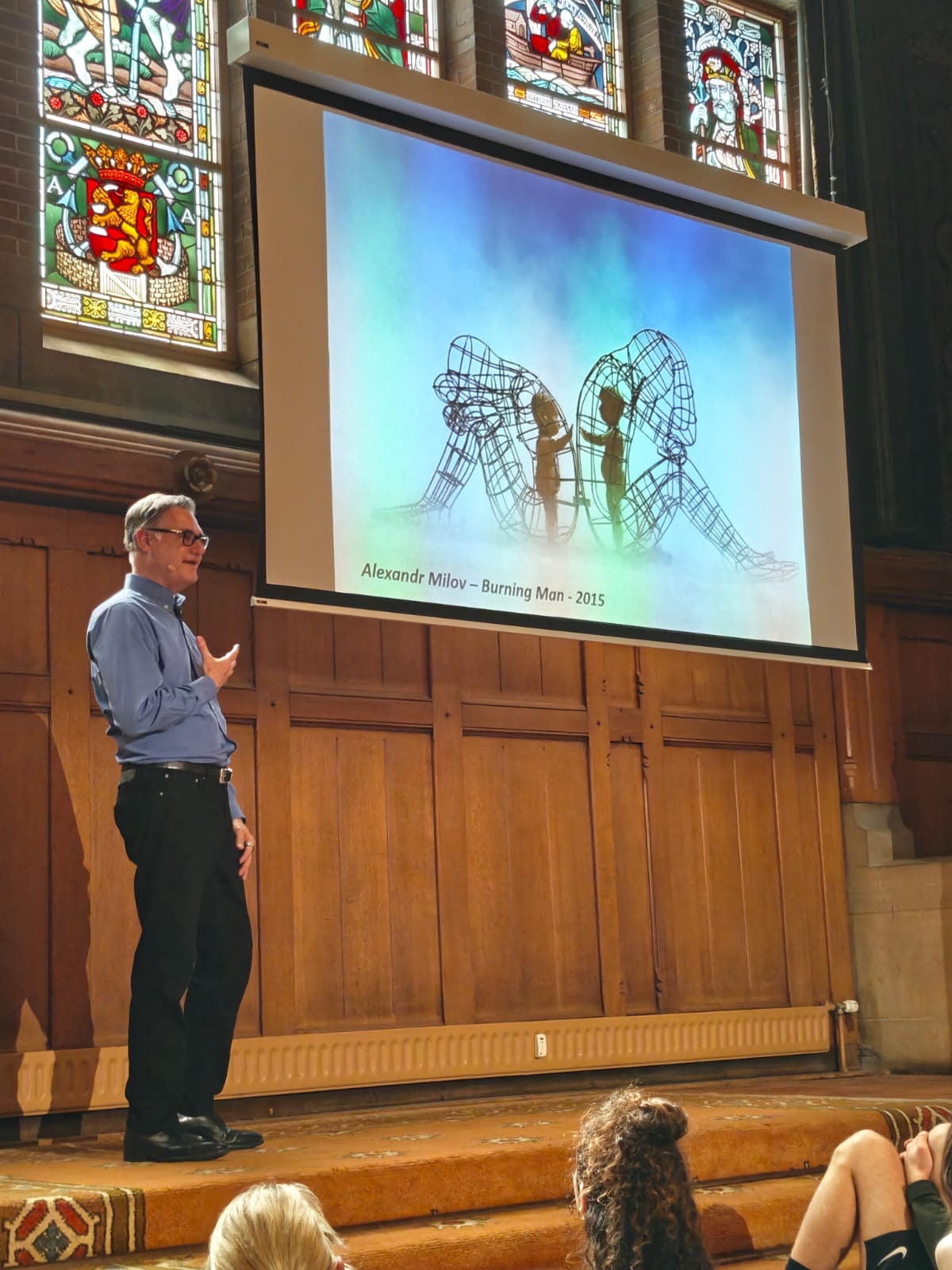 Richard on stage at Mindvalley