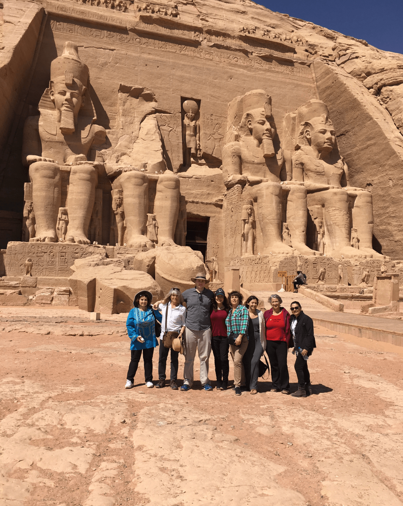 Sedona Soul Adventures group at Abu Simbel in Egypt