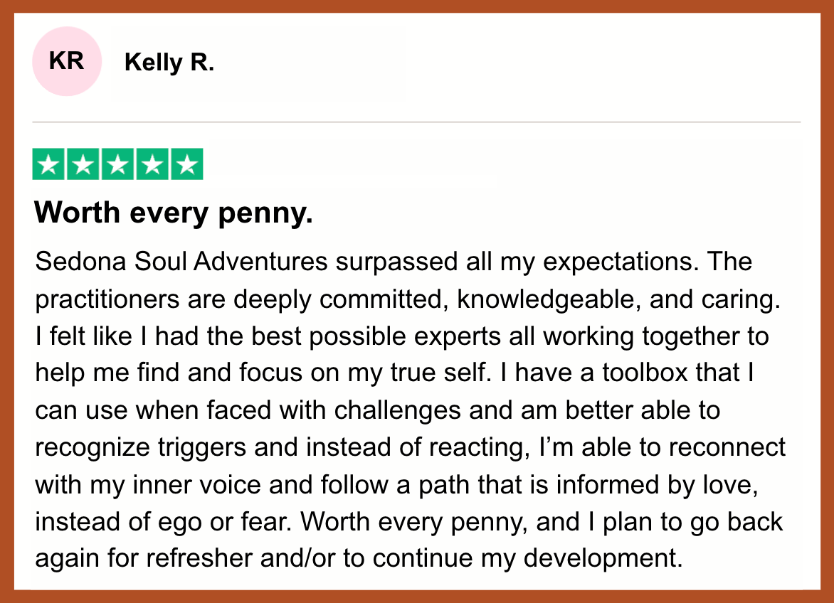 Kelly says her Soul Adventure&nbsp;“surpassed all my expectations”&nbsp;and was&nbsp;“worth every penny.”