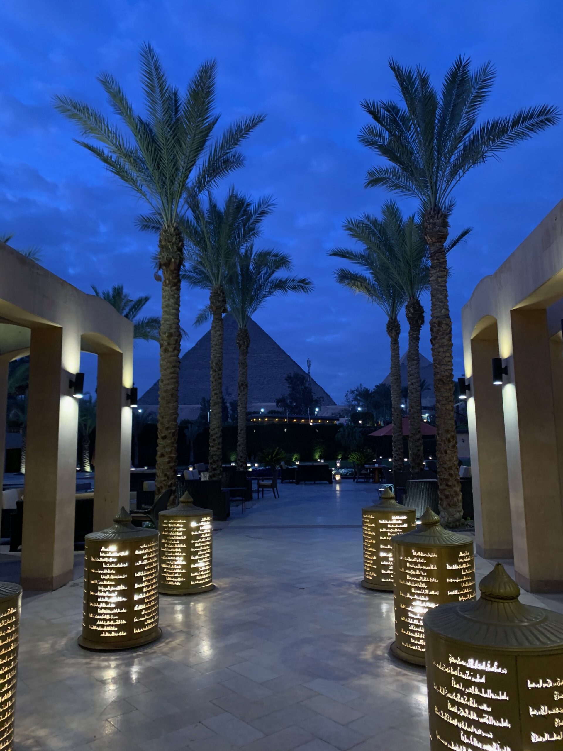 Mena House at night