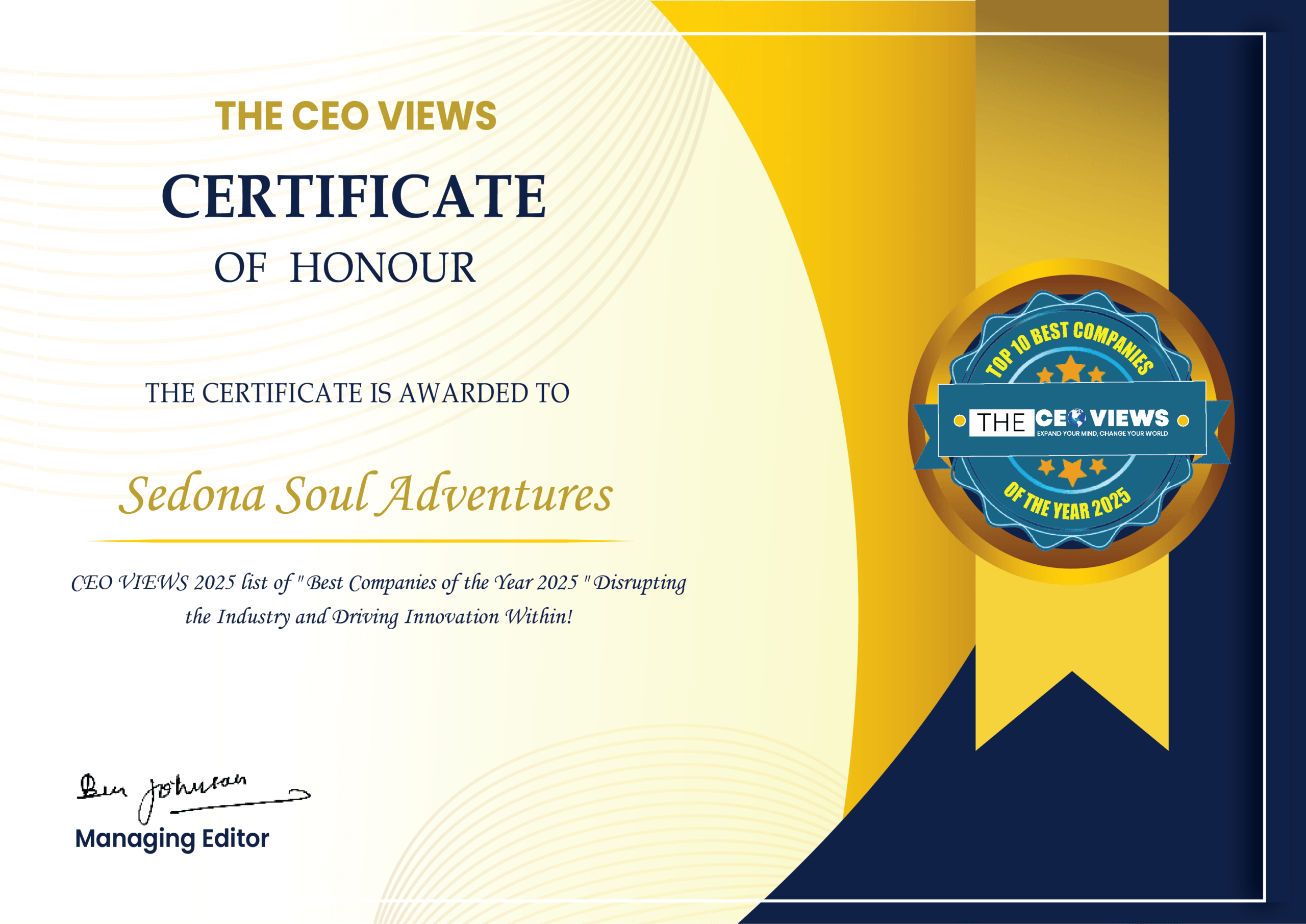 SSA Named "Top 10 Best Companies of the Year 2025 – Disrupting the Industry and Driving Innovation" – and here's why!