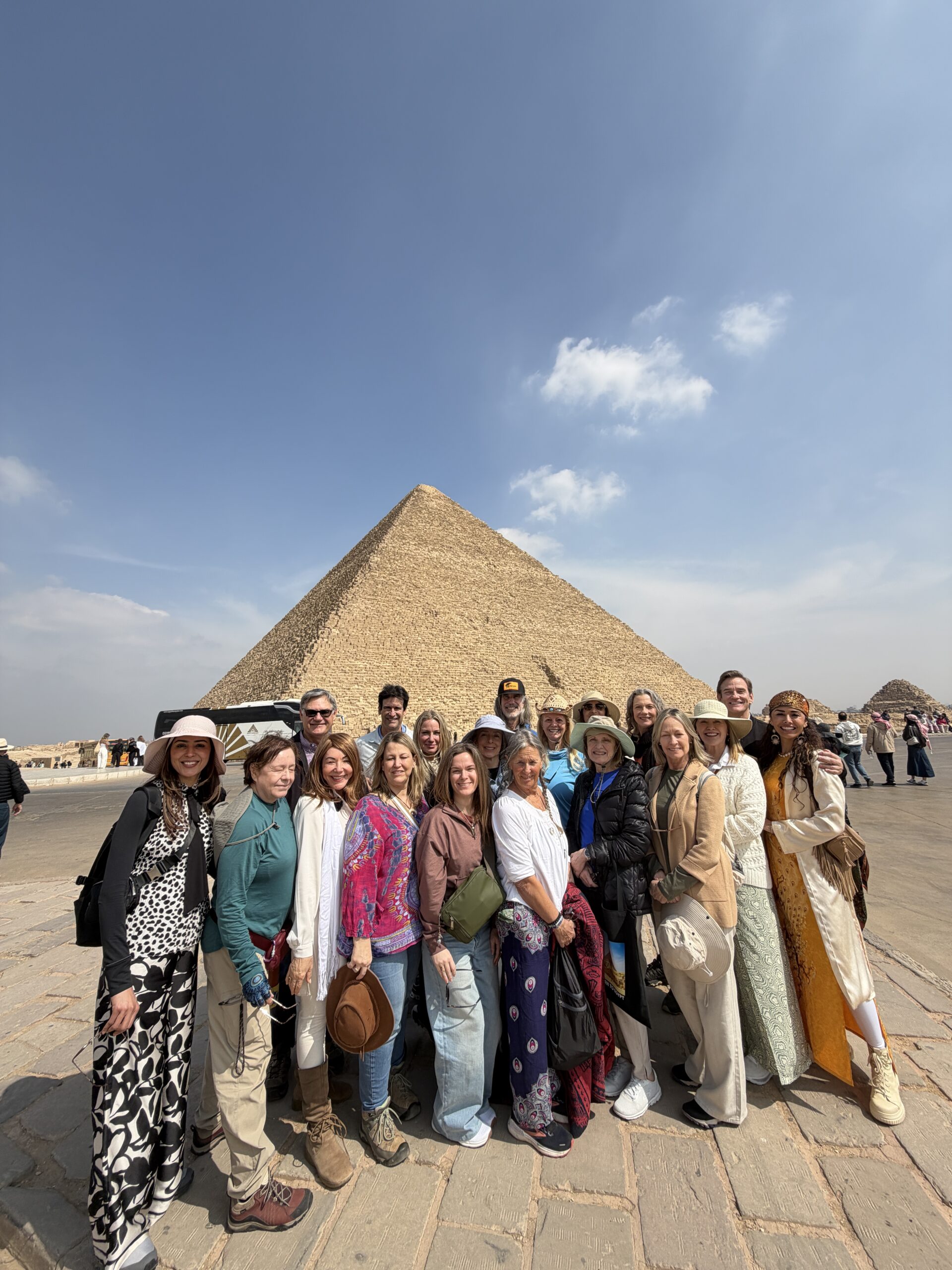 Group in Egypt in front of the pyramids 2026 Group in Egypt in front of the pyramids 2026