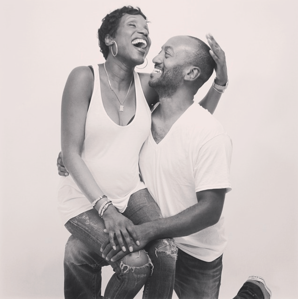 Couple laughing
