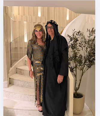 Debra & richard in Eyptian clothers